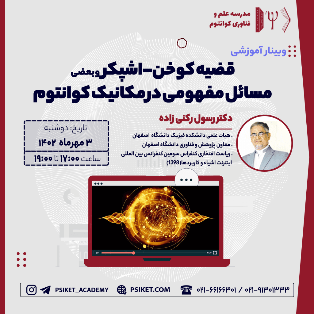 قضیه کوخن – اشپکروبعضی مسائل مفهومی در مکانیک کوانتوم